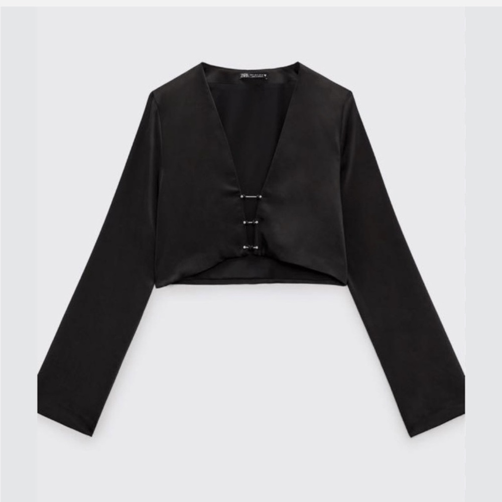 Zara Satin Effect Barbell Top